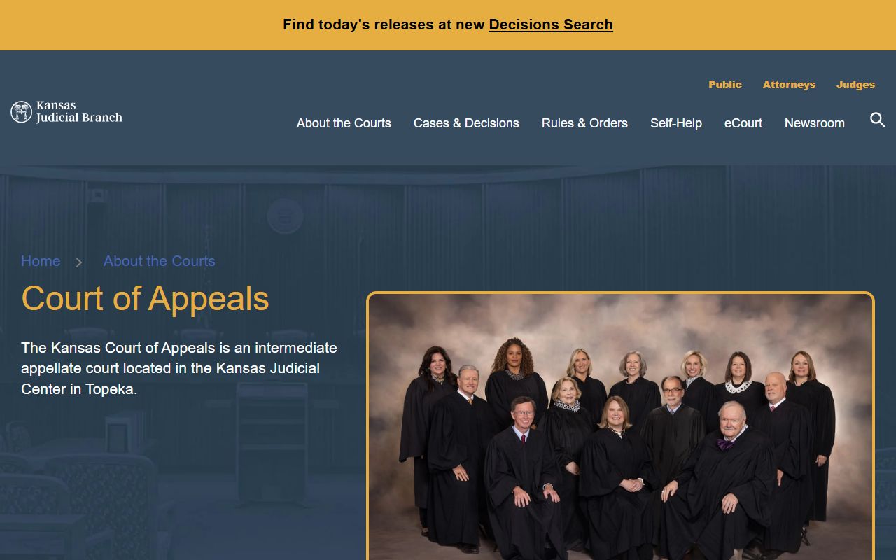 Stanton County court dockets Kansas Court of Appeals overview