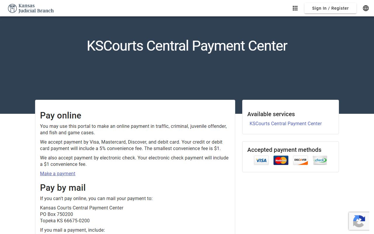 Stanton County traffic court records Central Payment Center portal