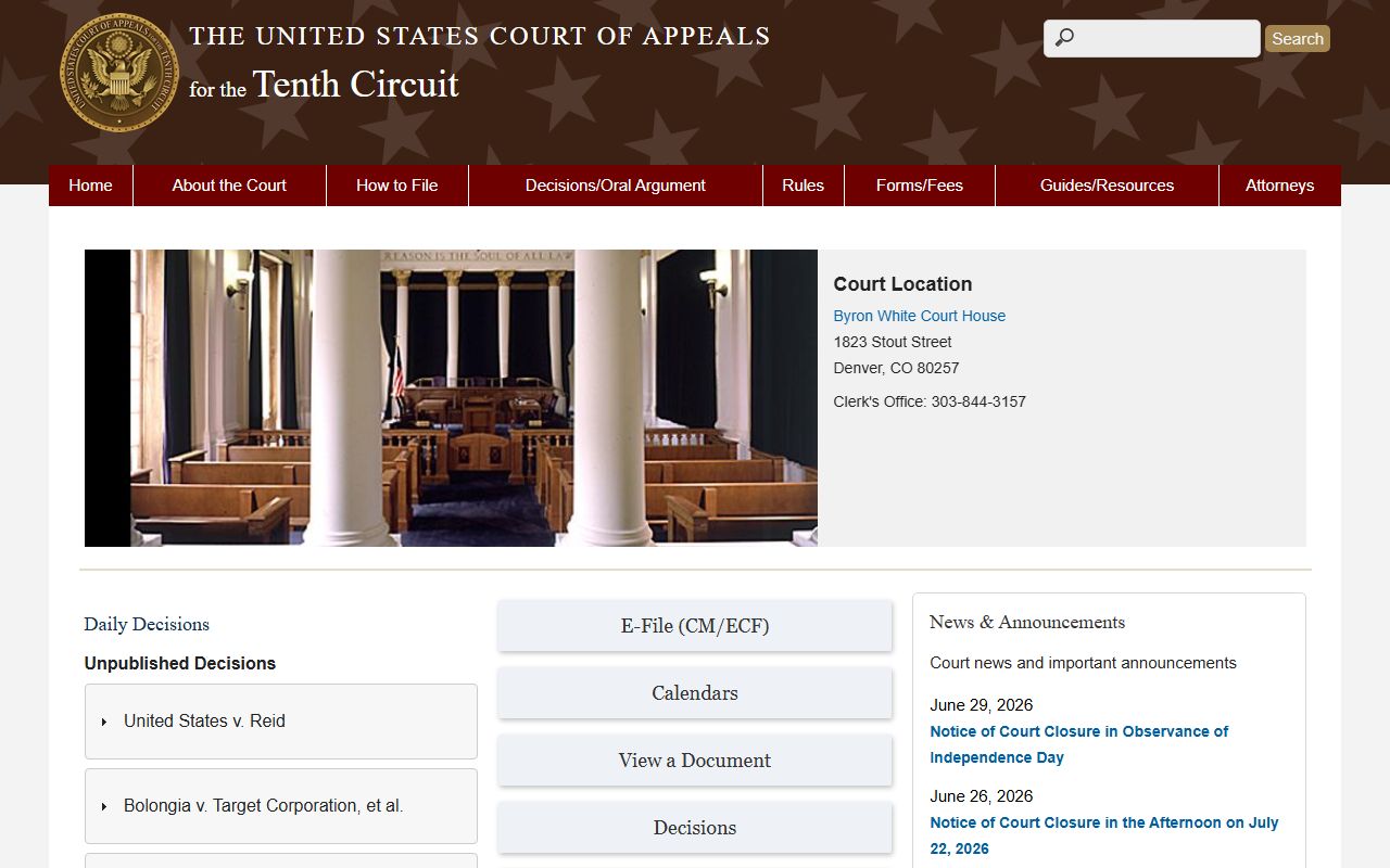 Stanton County warrant records Tenth Circuit federal court source